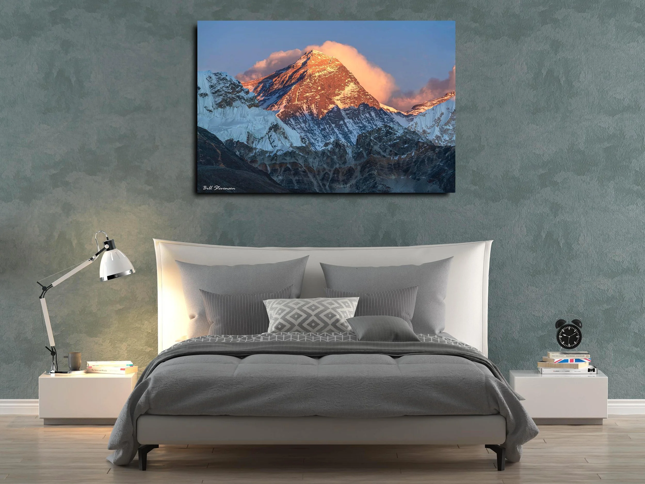 Fine art landscape photo of Mount Everest at sunset from near